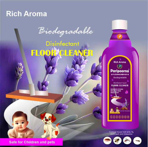 PARIPOORNA AYUSHMANBHAVA LAVENDER FLOOR CLEANER BIODEGRADABLE 1Liter Code:11 Sku:38