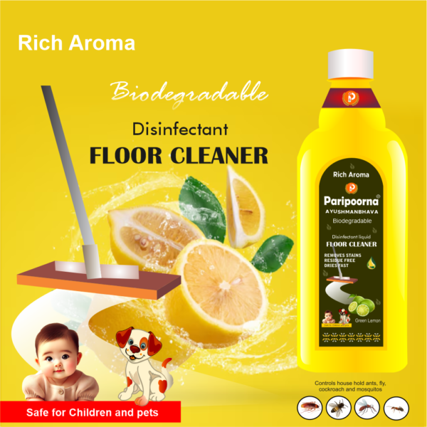 PARIPOORNA AYUSHMANBHAVA CITRUS FLOOR CLEANER BIODEGRADABLE 1Liter Code:SPO-11 Sku:37