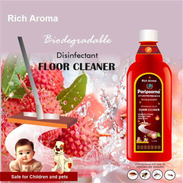 PARIPOORNA AYUSHMANBHAVA LICHEE FLOOR CLEANER BIODEGRADABLE 1Liter Code:SPO-11 Sku:36