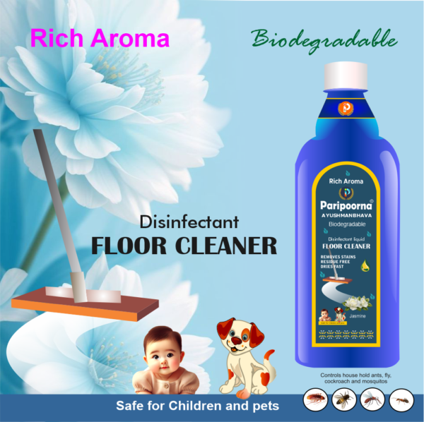 PARIPOORNA AYUSHMANBHAVA JASMINE FLOOR CLEANER BIODEGRADABLE 1Liter Code:SPO-11 Sku:39