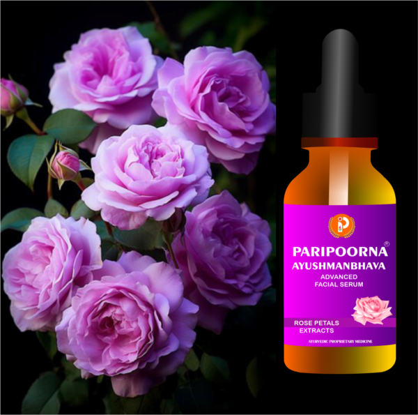 PARIPOORNA AYUSHMANBHAVA FACIAL SERUM ROSE EXTRACTS 50ml Code:SPO-12 Sku:40