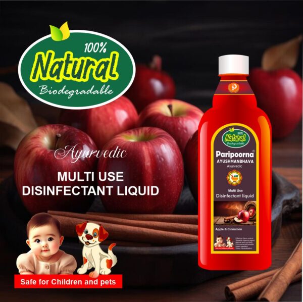 PARIPOORNA AYUSHMANBHAVA APPLE WITH CINNAMON MULTI USE DISINFECTANT LIQUID Code:17 Sku:56  1 liter