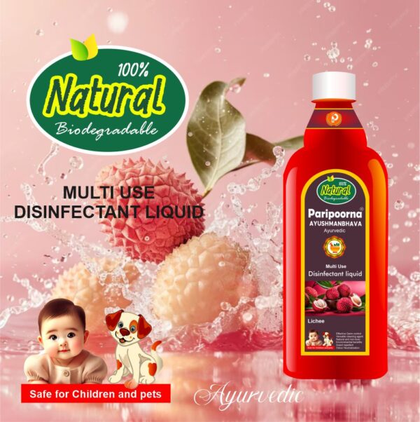 PARIPOORNA AYUSHMANBHAVA MULTI USE DISINFECTANT LIQUID LYCHEE Code:17 Sku:58   1 liter