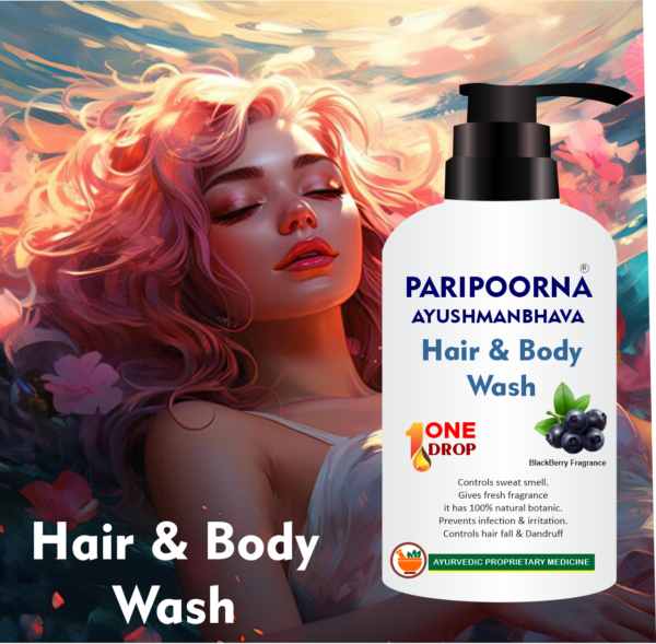 PARIPOORNA AYUSHMANBHAVA BERRY HAIR AND BODY WASH 200ml Code: SPO-02  SKU -02